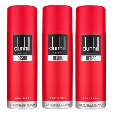 Three-Pack of Dunhill Desire Red Men'sBody Spray 195ml