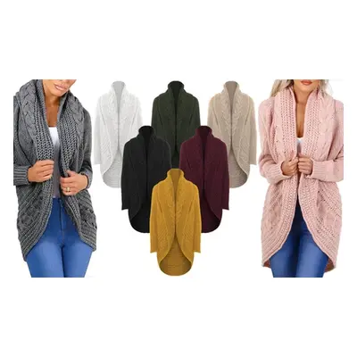 Women'sChunky Cable Knit Cardigan, Stone