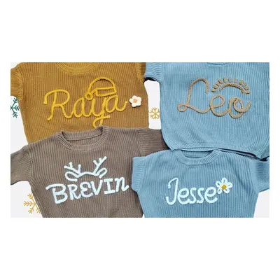 One Personalized Embroidery Baby Sweater