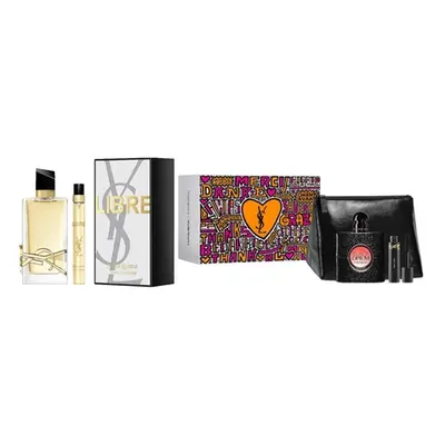 YSL BLACK OPIUM SET, EDP SPRAY 50ML + MINI MASCARA + POUCH