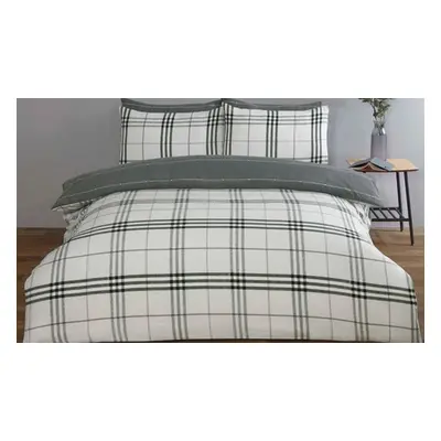 180TC Easy Reversible Duvet Sets, Harris,Grey,Double