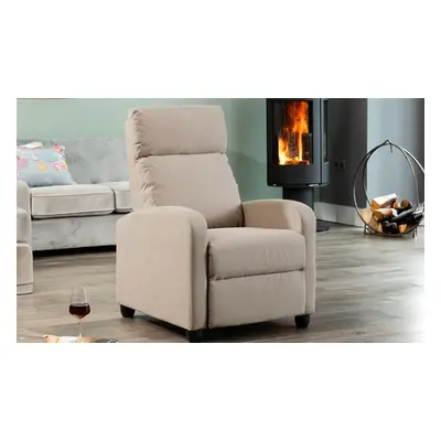 Medina Manual Push Back Recliner Armchair,Cappuccino