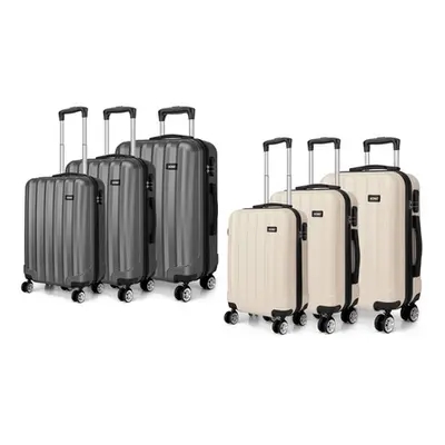 Four Wheels ABS Hard Shell Suitcases, 20, Beige