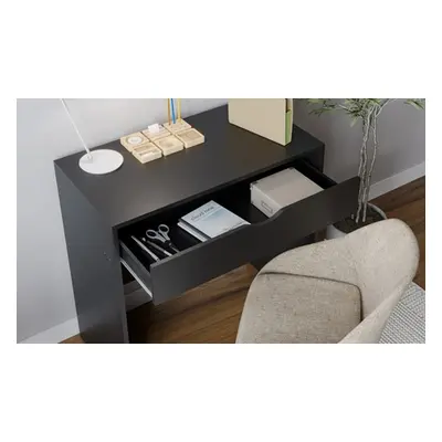 Compact Design Desk with Drawer, Black