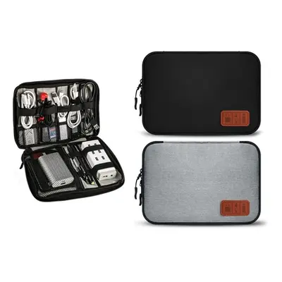 Data Cable and Digital Accessories Storage Bag,Grey