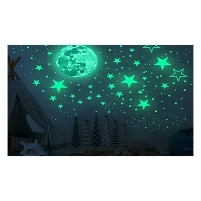 435 Pieces Moon Stars Sticker Set, Two