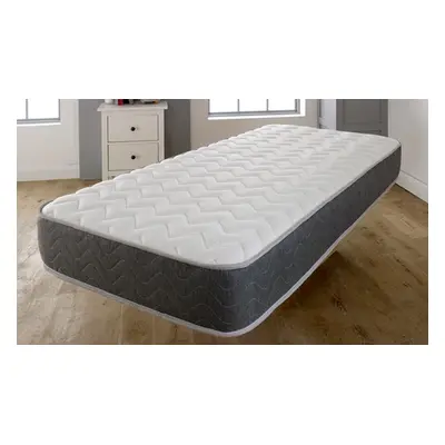 Vida Grey Zig Zag Memory Fibre Mattress, 2ft6 Small Single