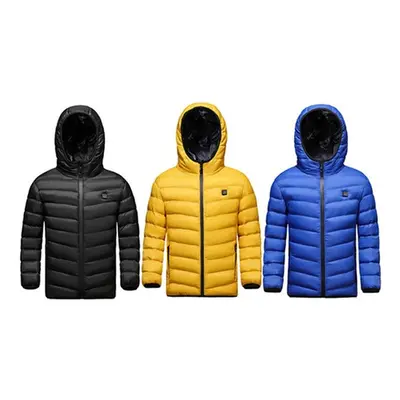 Intelligent Temperature Control Heated Coat for Teens, Yellow,14 Years