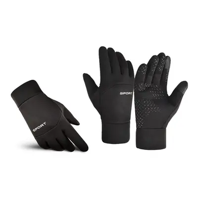 One or Two Pairs of Water-resistant Slim Design Gloves, Black S-M + Black S-M,Two (Each One)