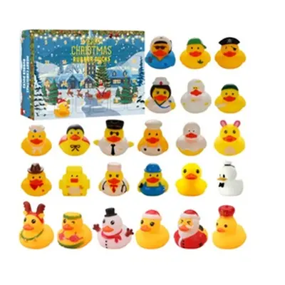 24 Pieces Rubber Duck Christmas Countdown Advent Calendar