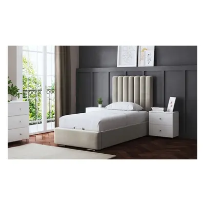 Evangeline Bed with Optional Mattress, Black, Single, without Mattress