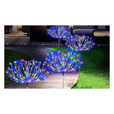 Set of Four Solar Firework Lights, White Light,Two