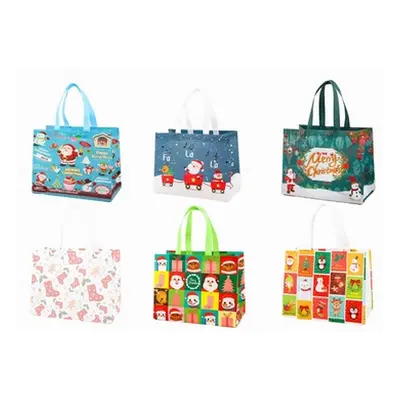 Christmas-Themed Tote Bags, 12 Bags