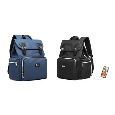 25L Durable Backpack Multiple Pockets With USB Charging Port, Navy