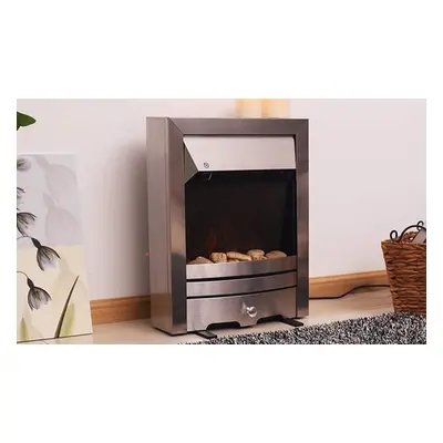 Homcom Stainless Steel Electric Fireplace