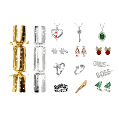 Six or Twelve Christmas Crackers with Jewellery and Accessories, Six