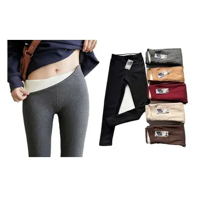 Sherpa Fleece Lined Leggings, Mocha,S-M