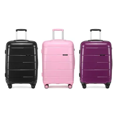 Kono Hard Shell PP Suitcase, 24-Inch,Purple