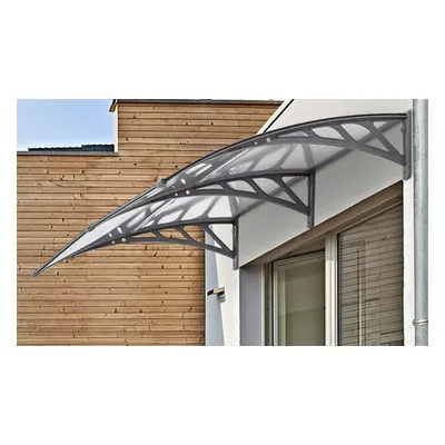 Outsunny Canopy for Doorways and Balconies, Black 200cm x 75cm