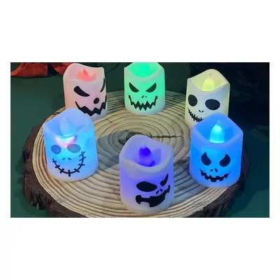 Six-Piece Halloween Room Decoration Colourful Optoelectronic Candles