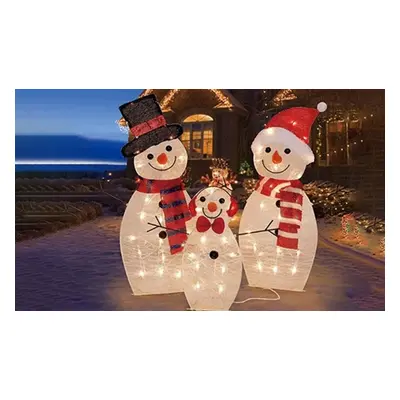 Illuminated Christmas-Themed Snowmen, Dad,One