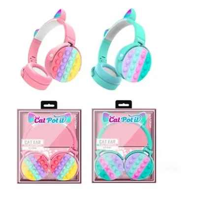 Rainbow Pop-On-It Fidget Bluetooth Headphone,Blue