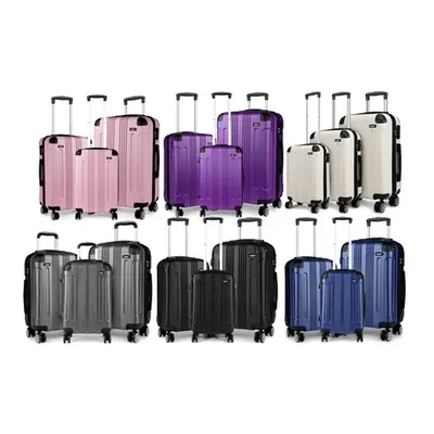 Kono Luggage Suitcases, Black,Three-Piece Set