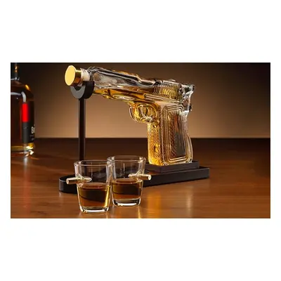 Gun Decanter with Glasses