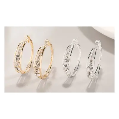 Crystal Earrings,1Pair ,Gold