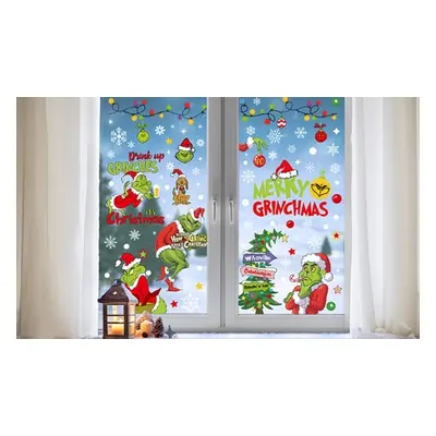 Set of Nine Christmas Window Stickers Sheets