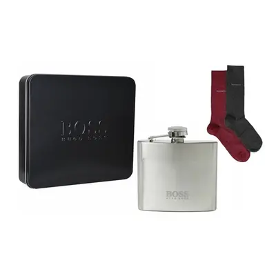 Hugo Boss Gift Set With Two Pairs of Socks and Hip Flask