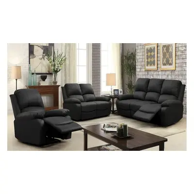 Reclining Sofa Set Collection,Entire Set,Dark Grey,Three