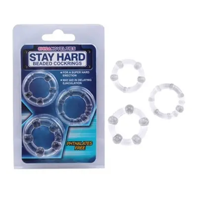 Stay Hard Beaded C-Rings, Two Sets