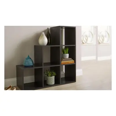 Staircase Style Bookcase Cube Storage Unit, Oak