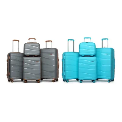 One or a Complete Four Piece Suitcase Set, 14 inch,Grey and Brown