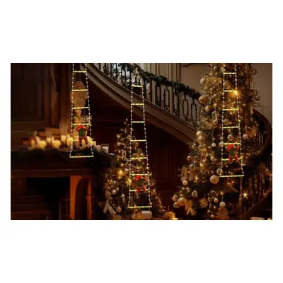 Santa Climbing Ladder LED Hanging Lights,Warm Light ,3M