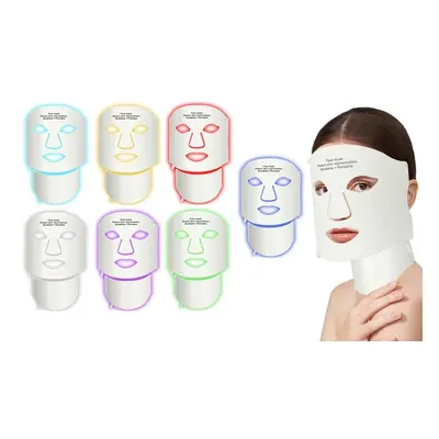 Seven Coloured Light Therapy LED Face Neck Mask with Remote Control