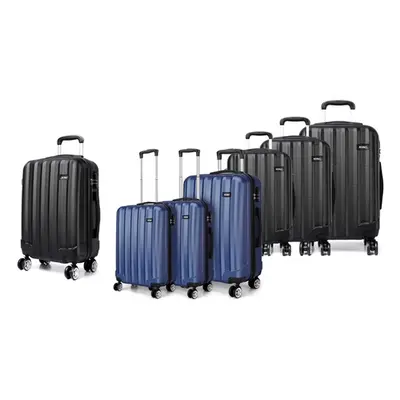 One or Three Kono Four Wheels Hard Shell Suitcases, 19inch,Navy,One