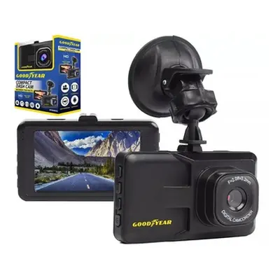 Goodyear Full HD Compact Car Dash Cam 3 LED Display Camera Video Recorder