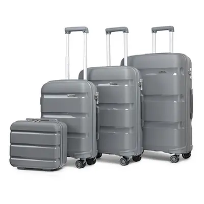 Kono Grey PP Hard Shell Suitcase Hand Luggage, 24-inch,One