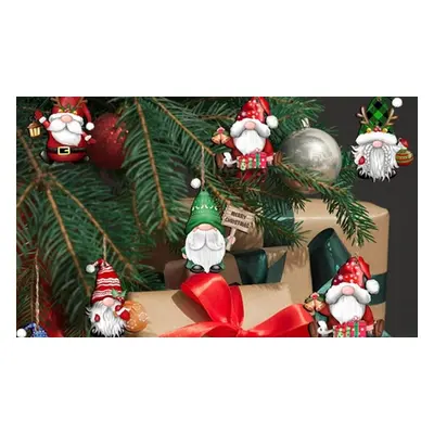 24-Piece Christmas Wooden Hanging Ornaments Christmas Tree Decoration,Snowman