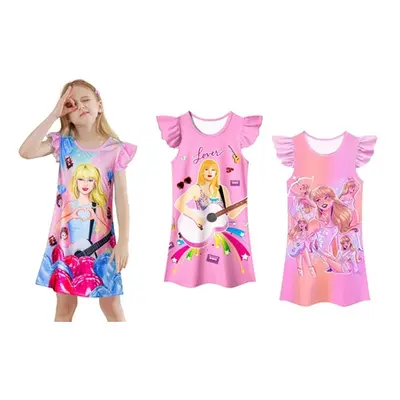 Flutter Sleeve Nighties, B,7-8Y