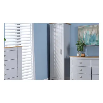 Camden Single Door Bedroom Wardrobe Storage, White