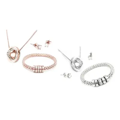 Viola Three-Piece Jewellery Set Made with Crystals from Swarovski®, One of Each,Two Sets