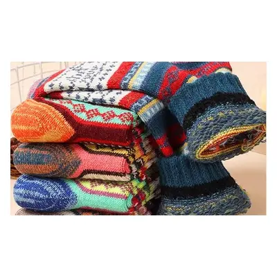 Five Packs of Thermal Wool Christmas Socks