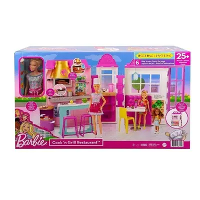 Barbie Cook n Grill Restaurant Playset with Barbie Doll