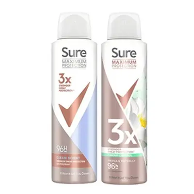 Sure Anti-Perspirant,Freesia and Water Lily 150ml,3-Pack