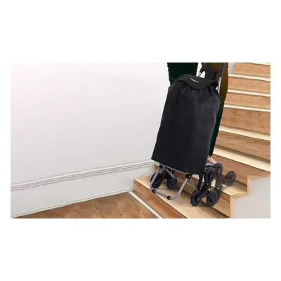 Hoppa Expandable Trolley, Lightweight Stair Climber Shopping Trolley 6-Wheel Folding 47L