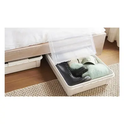 Underbed Storage Box 60L with Wheels, One