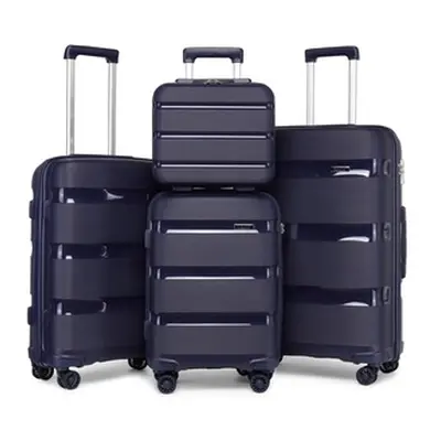 Kono Navy PP Hard Shell Suitcase, 20 Inch,One